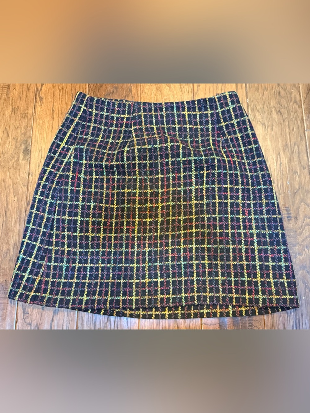 Hutch Multicolor Bouclé Plaid Mini Skirt | Anthropologie | Size Medium - Picture 10 of 11